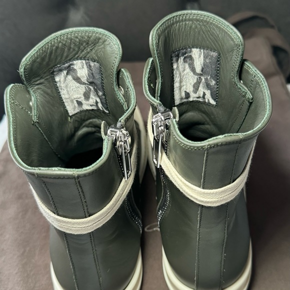 Rick OWENS Green high sneakers - Picture 5 of 5